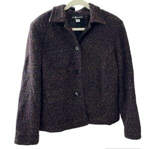 sag harbor size 14 multicolor jacket blazer. lined. lightweight. shoulder pads.